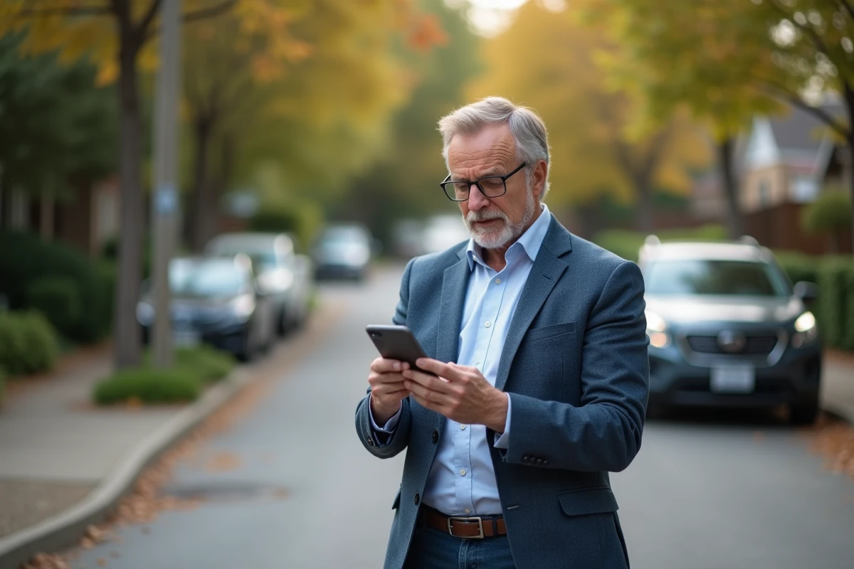Homme vérifie une confirmation d